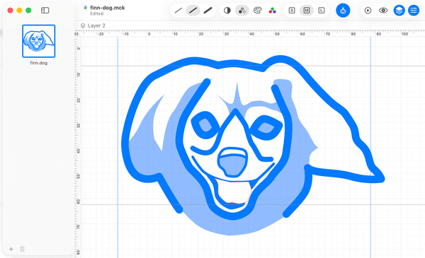 A more involved symbol, drawn with strokes and fills and kept that way — nothing here was converted to outlines.