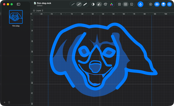 A more involved symbol, drawn with strokes and fills and kept that way — nothing here was converted to outlines.