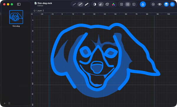 A more involved symbol, drawn with strokes and fills and kept that way — nothing here was converted to outlines.