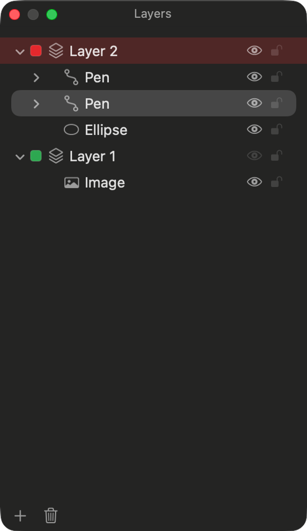 The Layers palette. You don't need layers to satisfy Apple's parser, but they are still handy for organising your own work.