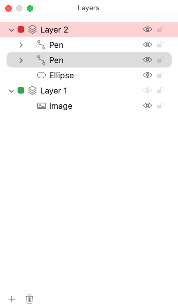 The Layers palette. You don't need layers to satisfy Apple's parser, but they are still handy for organising your own work.