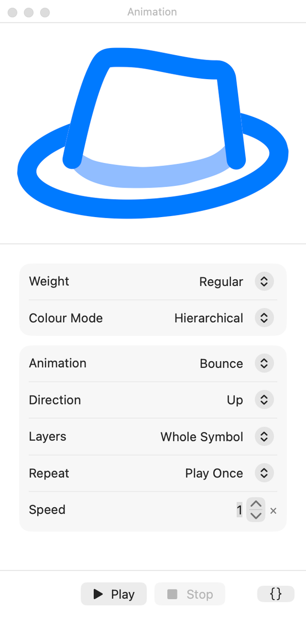 The Animation palette, playing the SF Symbols effects on your own symbol before you ship it.