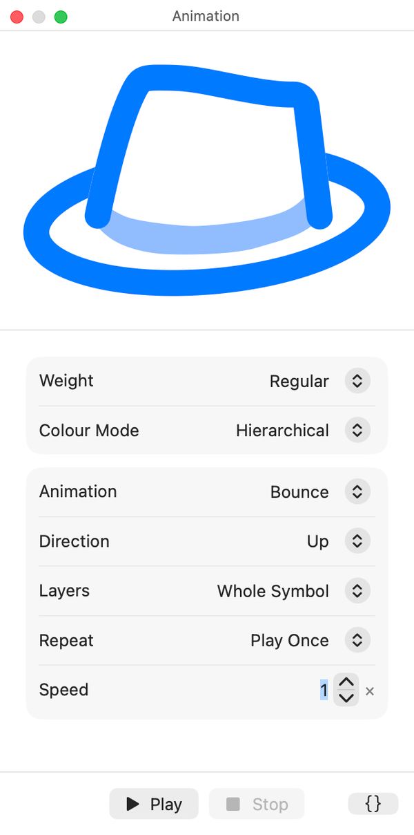 The Animation palette, playing the SF Symbols effects on your own symbol before you ship it.